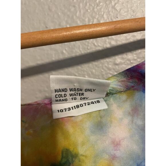Dharma Trading Co Shirt Womens XL Multicolor Tie Dye Tunic Boho Rayon Top - Picture 4 of 7